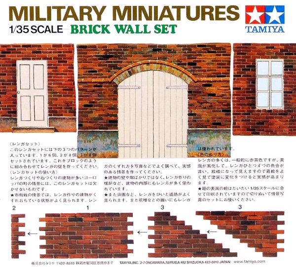 Tamiya Brick Wall Set (Cihlové zdi) 1/35